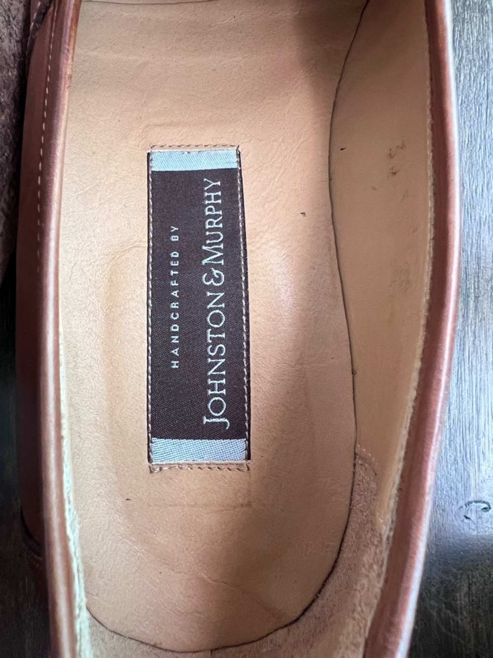 Johnston & Murphy Handcrafted in Italy Brown Leather Tassel Loafers 10 M - Picture 11 of 16